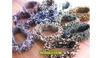 Multi Wrapted Stretch Bracelets Beads 25 Pieces